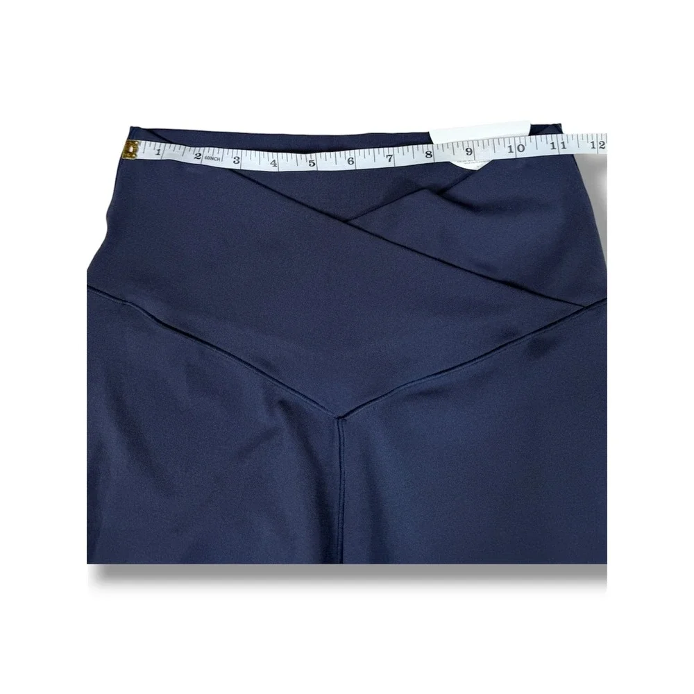OFFLINE by Aerie Real‎ Me 7/8 Leggings Navy Blue Crossover High Rise Large Long